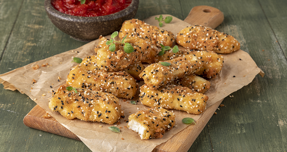 Χαλούμι nuggets με γλυκόξινη σάλτσα | Άκης Πετρετζίκης